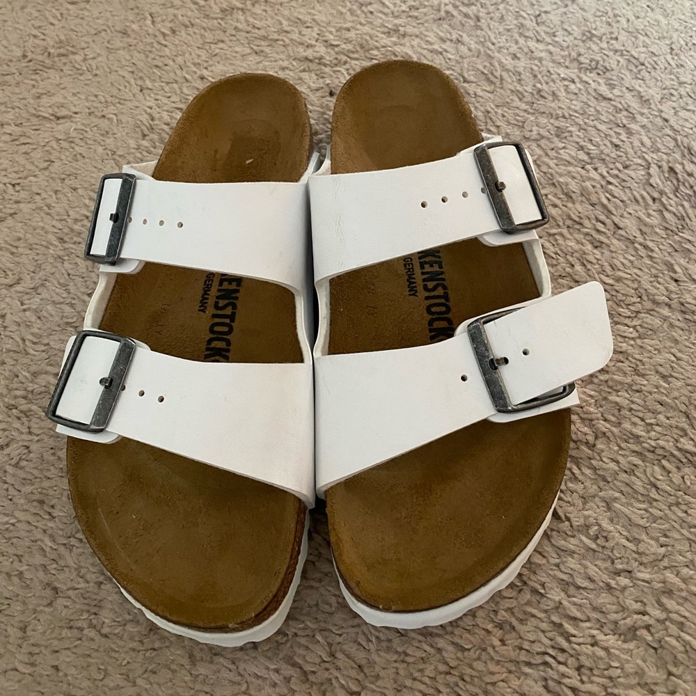 White Arizona Birkenstocks